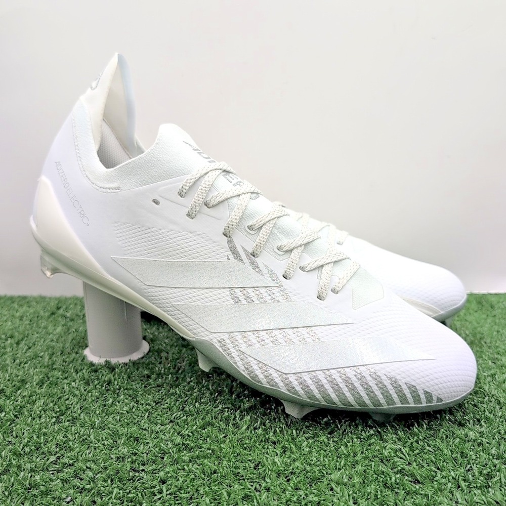 Adidas Adizero Electric Cleats Men's 15 Medium D White Silver Football Shoes New